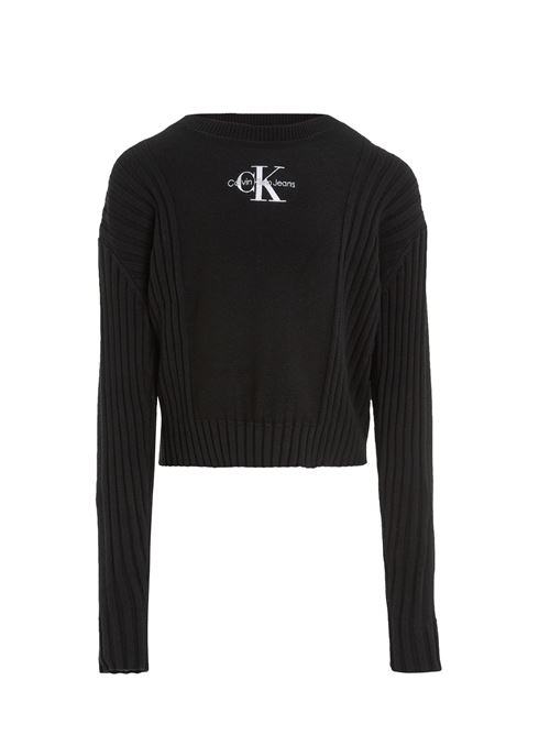 CALVIN KLEIN Sweater with embroidered logo CALVIN KLEIN | IG0IG02078BEH